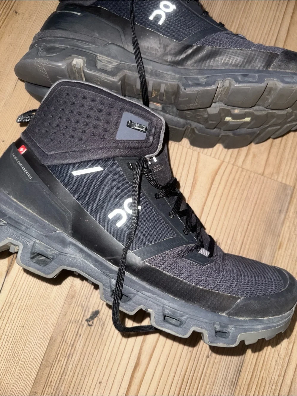 On Running Men’s Black Cloudrock Waterproof Trail Boots